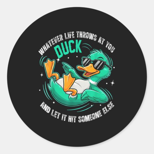 Funny Duck Graphic Tees Men Women Teens Funny Quot ラウンドシール (正面)