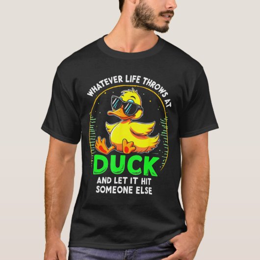 Funny Duck Graphic Tees Men Women Teens Funny Quot Tシャツ (正面)