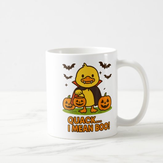 Funny Duck Halloween Costume – Quack I Mean Boo Qu コーヒーマグカップ (右)
