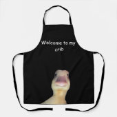 Funny Duck Meme – “Welcome to My Crib” Cute Animal エプロン (正面)