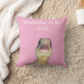 Funny Duck Meme – “Welcome to My Crib” Cute Animal クッション (ブランケット)