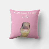Funny Duck Meme – “Welcome to My Crib” Cute Animal クッション (裏面)