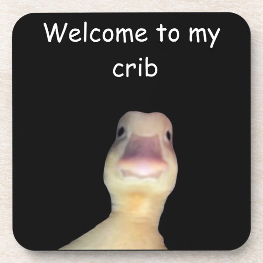 Funny Duck Meme – “Welcome to My Crib” Cute Animal コースター (正面)