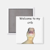 Funny Duck Meme – “Welcome to My Crib” Cute Animal マグネット (正面/裏面)