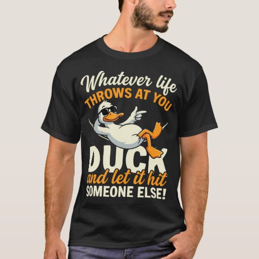 Funny Duck Quote Humor ns Cartoon Tシャツ (正面)