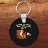 Funny Duck Reading Book 67 Six Seven Meme  キーホルダー (正面)