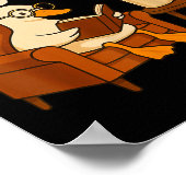 Funny Duck Reading Book 67 Six Seven Meme  ポスター (角)