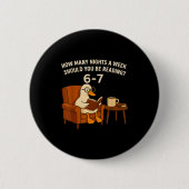 Funny Duck Reading Book 67 Six Seven Meme 缶バッジ (正面)