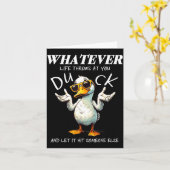 Funny Duck Shirt Funny Quote Graphic Tees For Men  カード (黄色い花)