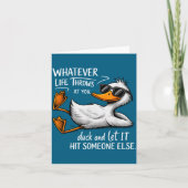 Funny Duck Shirt Funny Quote Graphic Tees For Men  カード (正面)