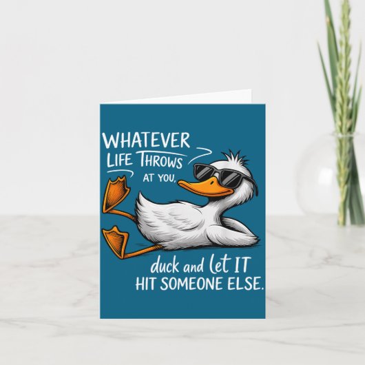 Funny Duck Shirt Funny Quote Graphic Tees For Men  カード (正面)