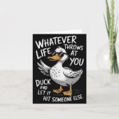 Funny Duck Shirt Funny Quote Graphic Tees For Men  カード (正面)