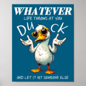 Funny Duck Shirt Funny Quote Graphic Tees For Men  ポスター (正面)