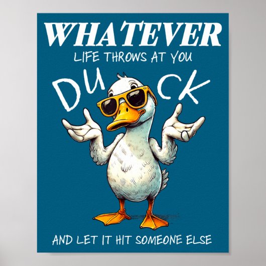 Funny Duck Shirt Funny Quote Graphic Tees For Men  ポスター (正面)