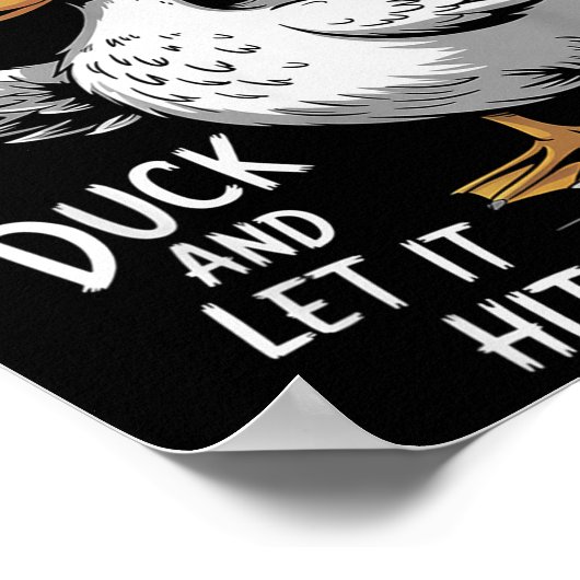 Funny Duck Shirt Funny Quote Graphic Tees For Men  ポスター (角)