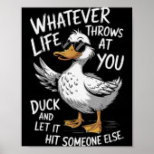 Funny Duck Shirt Funny Quote Graphic Tees For Men  ポスター (正面)