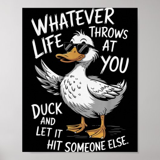 Funny Duck Shirt Funny Quote Graphic Tees For Men  ポスター (正面)