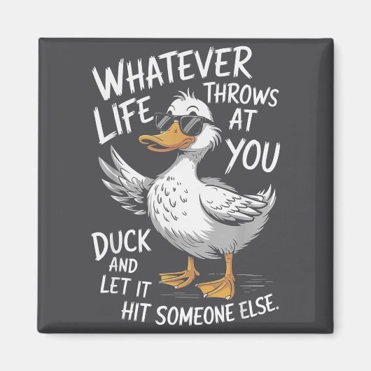 Funny Duck Shirt Funny Quote Graphic Tees For Men マグネット (正面)