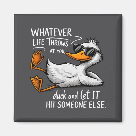 Funny Duck Shirt Funny Quote Graphic Tees For Men マグネット (正面)