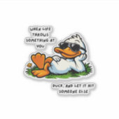 funny duck stickers シール (正面)