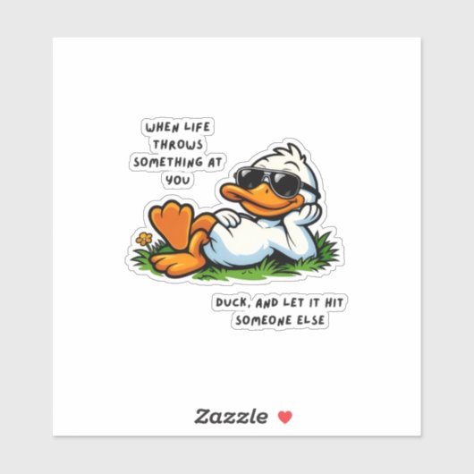 funny duck stickers シール (シート)