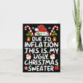 Funny Due To Inflation This Is My Ugly Sweater For カード (正面)