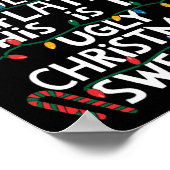 Funny Due To Inflation Ugly Christmas Sweaters For ポスター (角)