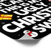 Funny Due To Inflation Ugly Christmas Sweaters For ポスター (角)