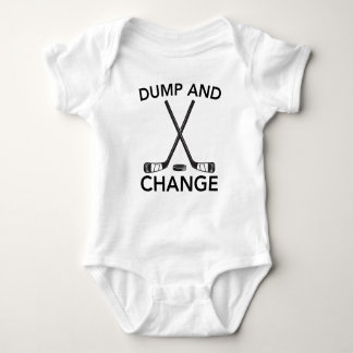 Funny Dump And Change Hockey ベビーボディスーツ