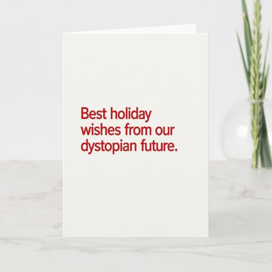 Funny Dystopian Holiday Card カード (正面)