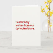Funny Dystopian Holiday Card カード (黄色い花)