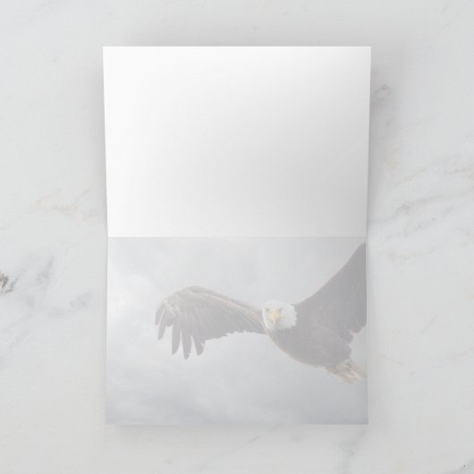 Funny Eagle Hello All Occasion Blank シーズンカード (内部)