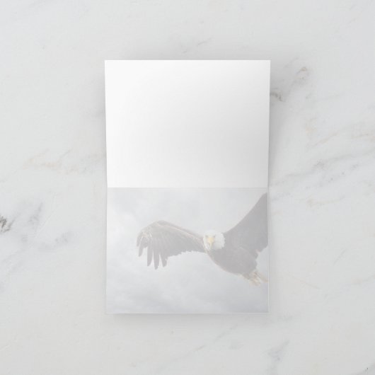 Funny Eagle Hello All Occasion Blank シーズンカード (内部)