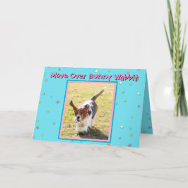 Funny Easter Basset Hound on Easter Card シーズンカード