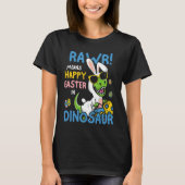 Funny Easter Bunny Saurus Rex Kids Dinosaur Easter Tシャツ (正面)