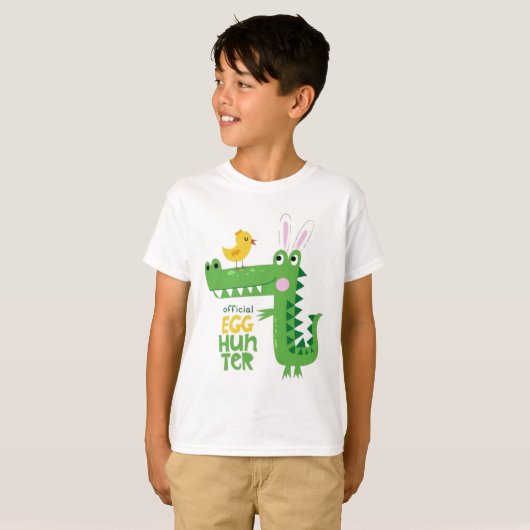 Funny Easter Dino Kids Tee Tシャツ (正面フル)