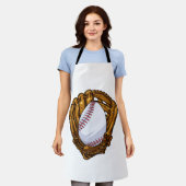 Funny Easter Egg Baseball Egg Hunting Easter Day M エプロン (着用した状態)