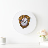 Funny Easter Egg Baseball Egg Hunting Easter Day M ラージ壁時計 (ホーム)