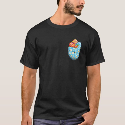 Funny Easter Eggs In The Pocket Shirt Easter Day K Tシャツ (正面)