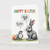Funny Easter Eggs Message Card カード (正面)
