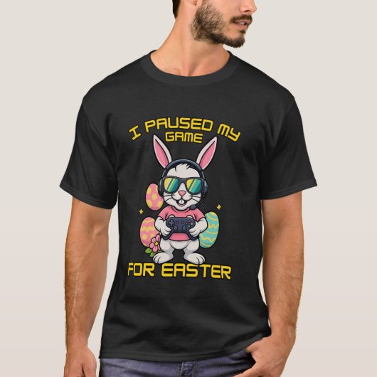 Funny Easter Gamer Bunny Shirt - Gaming Controller Tシャツ (正面)