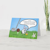 Funny Easter Golf Ball Easter Egg Hunt Humor カード (正面)