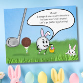 Funny Easter Golf Ball Easter Egg Hunt Humor ポストカード