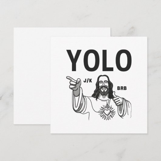 Funny Easter Jesus YOLO Joking BRB  シーズンカード (正面/裏面)
