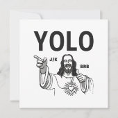 Funny Easter Jesus YOLO Joking BRB  シーズンカード (正面)