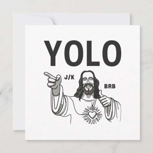 Funny Easter Jesus YOLO Joking BRB  シーズンカード (正面)