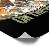 Funny easter labrador retriever on the hunt bunny ポスター (角)