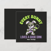 Funny Easter Pickleball Every Bunny Loves a Dink 招待状 (正面/裏面)