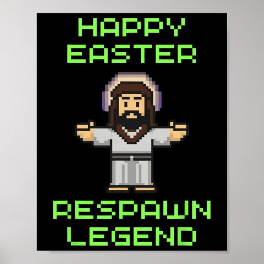 Funny Easter Video Game Jesus - Respawn Legend - V ポスター (正面)