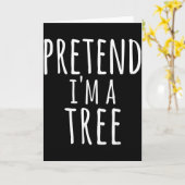 Funny Easy Lazy Halloween Pretend I'm A Tree Costu カード (黄色い花)